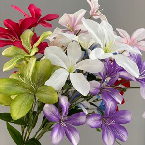 Guirnalda de flores de seda con diseño de orquídeas para decoración del hogar, accesorios de fotografía, estilo moderno - Product Image 2