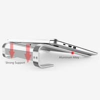 Support Ergonomique pour Ordinateur Portable en Aluminium, Rehausseur Pliable et Ajustable pour MacBook, Idéal pour Bureau à Domicile (Support OEM Disponible)
