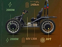 Go-Kart Eléctrico Todoterreno 4x4 de 8000W y 60V para Adultos