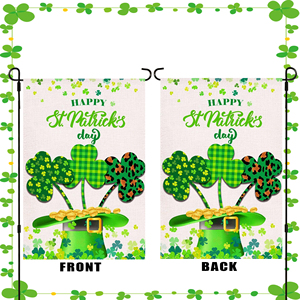 Drapeau de jardin double face en toile de jute 30 x 45 cm, style fanion, imprimé numériquement pour la Saint-Patrick, idéal pour la décoration festive de la cour - Product Image 3