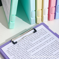 Porte-documents A4 transparent personnalisé avec rangement et espace pour signature, en PP
