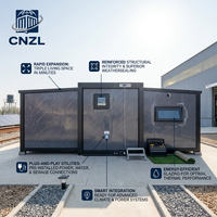 Maison préfabriquée en conteneur en bois de 30 pieds avec une chambre, maisons préfabriquées de luxe en conteneurs extensibles de 40 pieds avec 4 chambres