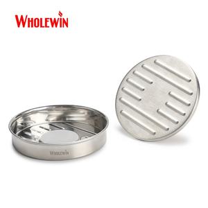 5 pouces en acier inoxydable 304 Burger Press Eco-Friendly <span class=keywords><strong>Hamburger</strong></span> Patty Maker avec manche en bois pour la préparation de la viande de cuisine à domicile - Product Image 4