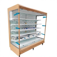 Ventilateur de refroidissement vertical à rideau d'air pour vitrine, économe en énergie, avec éclairage LED, pour supermarché commercial