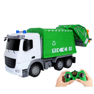 Nuevo eléctrico 2,4g 6 canales ingeniería Control remoto coche volcado saneamiento basura reciclaje vehículos de juguete Rc camión para niños - Product Image 1