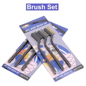 Ensemble de 3 brosses métalliques en nylon et acier inoxydable de 7 pouces (170 mm), mini <span class=keywords><strong>brosse</strong></span> de nettoyage en nylon pour le nettoyage, le polissage et le détail des métaux - Product Image 5