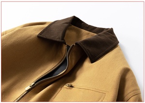 Chaqueta de Trabajo Unisex Cortavientos para Exteriores, Estilo Urbano Americano, Chaqueta Informal con Bloques de Color y Solapa, Moda para Todos los Géneros - Product Image 3