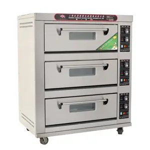 Hot Selling Industry 3 Decks 6 Trays Electric Bakery Deck Oven