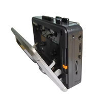 Lecteur de cassette rétro de style Walkman, radio AM/FM avec fonction d'inversion automatique, microphone et haut-parleur intégrés, enregistreur de cassette en MP3