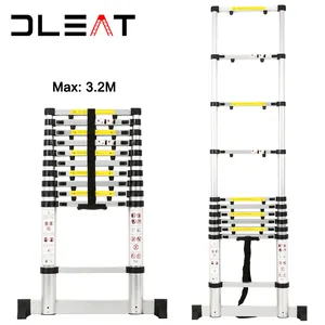 Low Price telescopic ladder stabilizer bar 3.2m foldable staircase roof rack ladder clamps