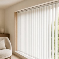 Système de stores verticaux motorisés en tissu ignifuge pour bâtiments de bureaux modernes et hôtels