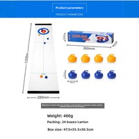 Boîtes en plastique colorées 1200x280MM, jouets pour enfants, jeux éducatifs d'intérieur, jeux de curling magnétique de table, jeux de tennis de table pour la maison