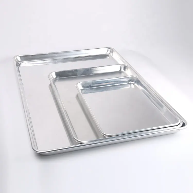 Customized Size Quarter Stainless Steel Baking Sheet Aluminum Tray Pan For Oven Use For Food Preparation