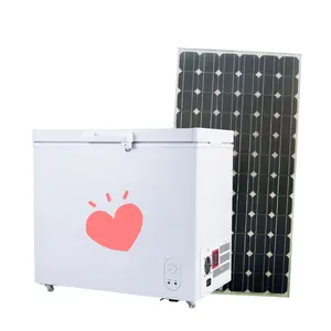 Fabrication en Chine congélateur 208L 12v 24v alimenté par l'énergie solaire porte ouverte à toit unique usage extérieur et domestique