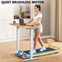 Tapis de course portable sous le bureau, pliable, antichoc, structure fine, pour exercices de fitness en intérieur