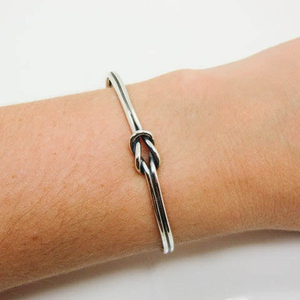 Sterling Silver Sailors Knot Cuff <b>Bracelet</b> - Product Image 1