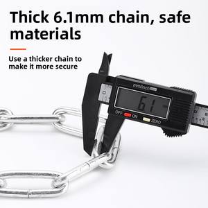 헤비 듀티 강력 오토바이 자전거 체인 잠금장치 도난 방지 보안 강화 강철 자전거 잠금장치 (열쇠 2개 포함) - Product Image 3