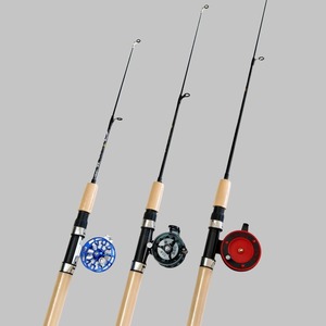 Caña de pescar telescópica de 2 m con mango color madera, acción media-rápida, para camarones, pesca en Taiwán, barco, océano, embalse, estanque - Product Image 1