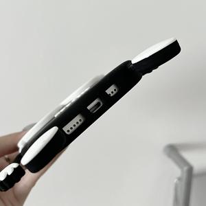 เคสโทรศัพท์ซิลิโคนสุดสร้างสรรค์ลายการ์ตูนน่ารัก3D สีดำสำหรับ <span class=keywords><strong>iPhone</strong></span> 11 <span class=keywords><strong>12</strong></span> 13 14 PRO MAX - Product Image 5