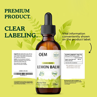 OEM Gouttes liquides de mélisse biologique sans alcool, végétaliennes, sans sucre, teinture à base de plantes, antioxydant, soutien immunitaire, 2 fl oz, Marque privée