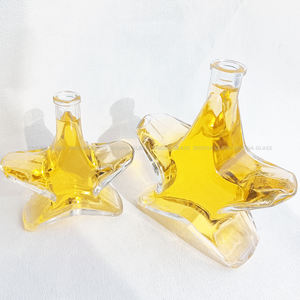 Bouteille à liqueur en <span class=keywords><strong>verre</strong></span> étoilé réutilisable personnalisée de 200 ml et 500 ml avec bouchon en liège, bouteille en <span class=keywords><strong>verre</strong></span> transparente pour whisky, vodka, gin, <span class=keywords><strong>rhum</strong></span> - Product Image 4