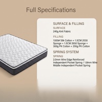 Série de matelas compressés - Simple 90x200x25cm & Double 160x200x25cm, gain de place, adapté pour la maison/l'hôtel/l'appartement