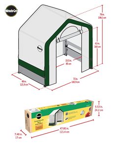 เรือนเพาะชำขนาดเล็กกลางแจ้ง 6' x 6' x 6' พร้อมผ้าคลุมกันรังสียูวี แผงซิป ผ้าคลุมใส เหมาะสำหรับการปลูกพืชทุกฤดู - Product Image 5