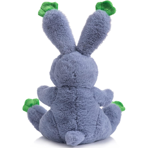 Peluche en gros : Adorable <span class=keywords><strong>lapin</strong></span> <span class=keywords><strong>bleu</strong></span> marine avec oreilles et pieds en forme de carotte, jouet en peluche de dessin animé pour cadeau de Pâques - Product Image 3