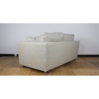 Chaise de canapé de salon de loisirs en bois à trois places avec remplissage en éponge pour meubles confortables