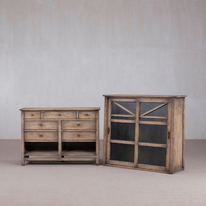 Librería Antigua de Madera Maciza con Altura Ajustable y Estantes de Madera, Diseño Wabi-Sabi para Oficina en Casa, Sala de Estar, Hotel - Product Image 4