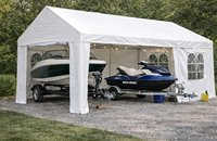Abri de rangement pliable haut de gamme en acier pour bateaux et voitures, abri de jardin/tente de carport toutes saisons imperméable pour maison de bord de lac