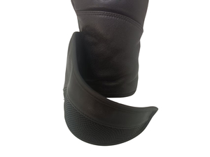 OEM Guantes de snowboard de dedo completo para hombre Mitones de esquí de cuero real con cubierta impermeable - Product Image 5
