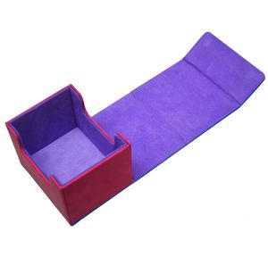 Boîte de rangement en cuir imperméable de couleur unique pour 180 cartes avec aimant puissant - Product Image 5