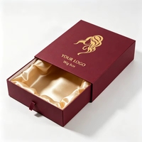 Boîtes personnalisées de luxe pour extensions de cheveux humains, boîtes à tiroirs pour perruques, emballage en carton