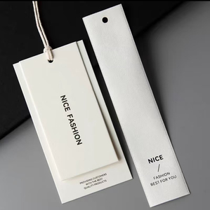 Tùy Chỉnh Sang Trọng Dày Giấy Vé Quần Áo Quần Jean T-Shirt Quần Áo Ưa Thích Màu Be In Ấn Ngọc Ribbon Treo <span class=keywords><strong>Tag</strong></span> - Product Image 3