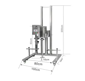 Thép không gỉ cắt cao phân tán nhũ hóa trộn mỹ phẩm hóa chất thực phẩm homogenizer