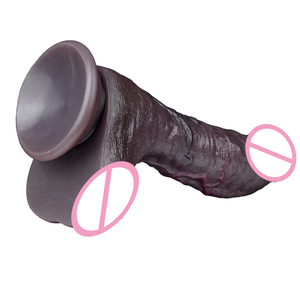 <span class=keywords><strong>2026</strong></span> Trendiger Gebogener Doppelschichtiger Schwarzer Penis Lebensechter Schwarzer Dildo mit Venen Sexspielzeug für Verbessertes G-Punkt-Vaginalvergnügen für Paare - Product Image 5