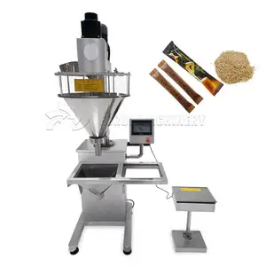 Semi automatic auger filling machine 1kg 2kg coffee protein flour dry powder for bags sacks high accuracy