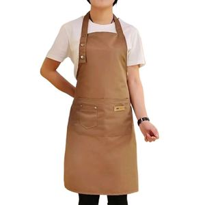 Wsy8574 Tablier de cuisine en polyester imperméable personnalisé avec logo pour chef, café et restaurant – Vente en gros - Product Image 1