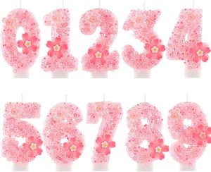 Velas de Parafina con Forma de Flor Rosa Brillante para Pasteles, Ideales para Pascua, Año Nuevo, Cumpleaños, Aniversarios, Bares y Fiestas - Decoración para el Hogar No Tóxica - Product Image 4