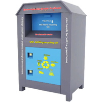 Boîtes de collecte de vêtements d'occasion en gros pour l'extérieur, conteneur de vêtements d'occasion, bac de don de vêtements, bac de recyclage de vêtements usagés