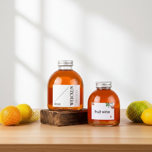 Botella de Vidrio Transparente Personalizada de 250ml, 300ml, 500ml, Tipo Campana, para Vino, Kombucha, Café Frío - Product Image 2