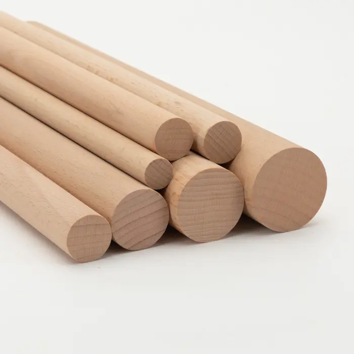 unfinished natural walnut wooden round massage stick hardwood dowel rods craft sticks wholesale diy arts crafts