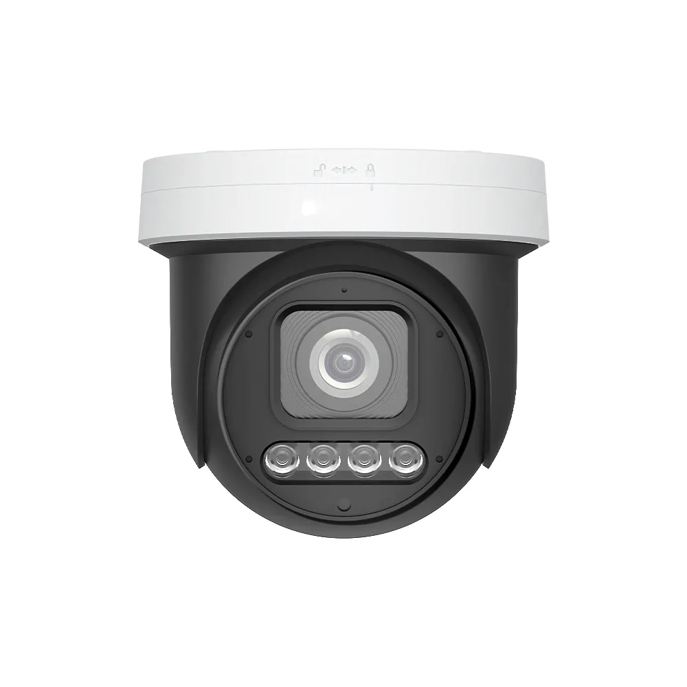 Casa Segurança CCTV 4x PTZ Zoom Óptico 2 Way Áudio 5MP Rede POE Mini Câmera Dome Colorido