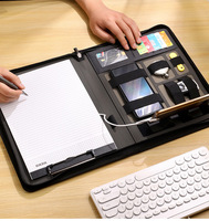 A5 A4 entreprise logo personnalisé Pu cuir blanc 3 anneaux classeur dossier organisateur sac cahier sublimation portefeuille avec bloc-notes