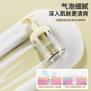 OurTime Foaming Soap Dispenser Manual Pump Portable Minimalist Design For Facial Cleanser And Shampoo - Product Image 2