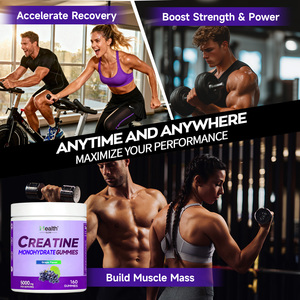 Gomitas de Creatina OEM al Por Mayor, Sabor Uva, 5g, para Fuerza Muscular, Pre-Entrenamiento, Atletas, Veganas, Sin Transgénicos, Sin Azúcar, Marca Privada - Product Image 4