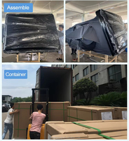Carpa de Techo Rígida ABS de Fábrica OEM, Apertura Rápida Lateral, Delgada, Impermeable, para 2 Personas, Venta al por Mayor, con Escalera