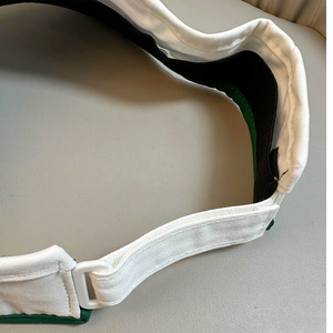 Visière de tennis blanche avec bordure verte, respirante, pare-soleil, unisexe, chapeau de sport d'extérieur - Product Image 3