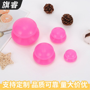 Pink Silicone Cupping Device Round Shape Flameless Moisture Absorbing For Home Therapy Massage Kit - Product Image 2